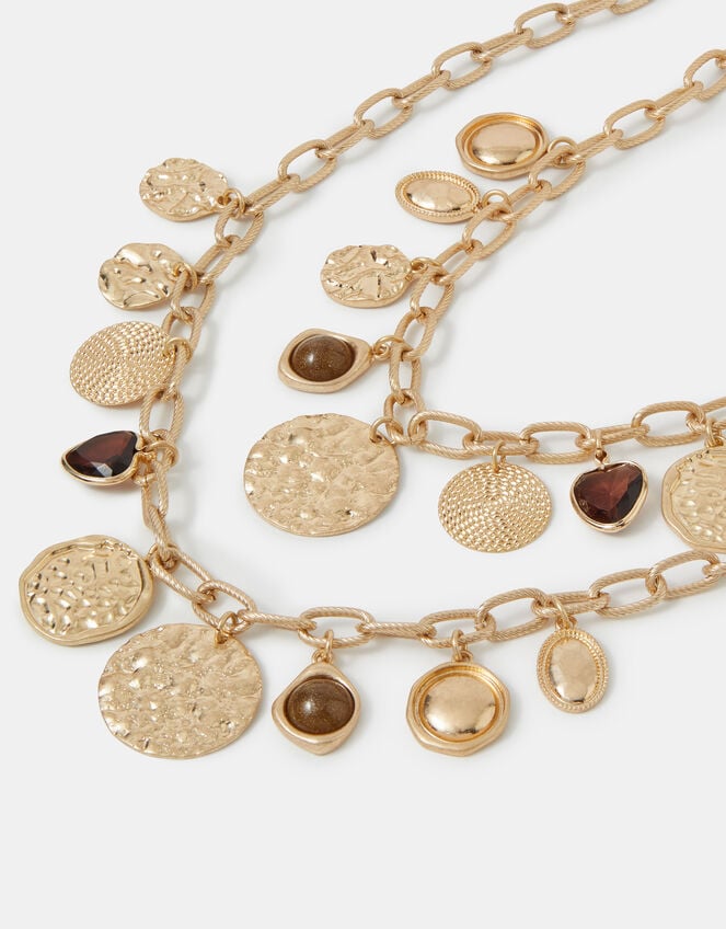2-Pack Coin Charm Necklaces, , large