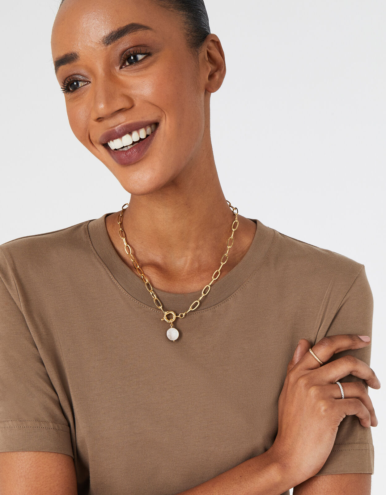 Z for accessorize gold plated necklace store