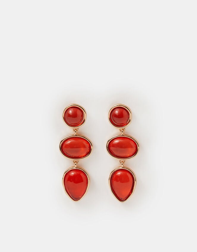 Triple Stone Drop Earrings, , large