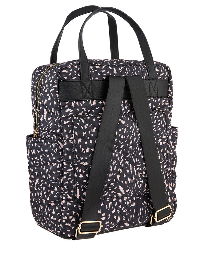 Emmy Brushstroke Print Quilted Backpack, , large