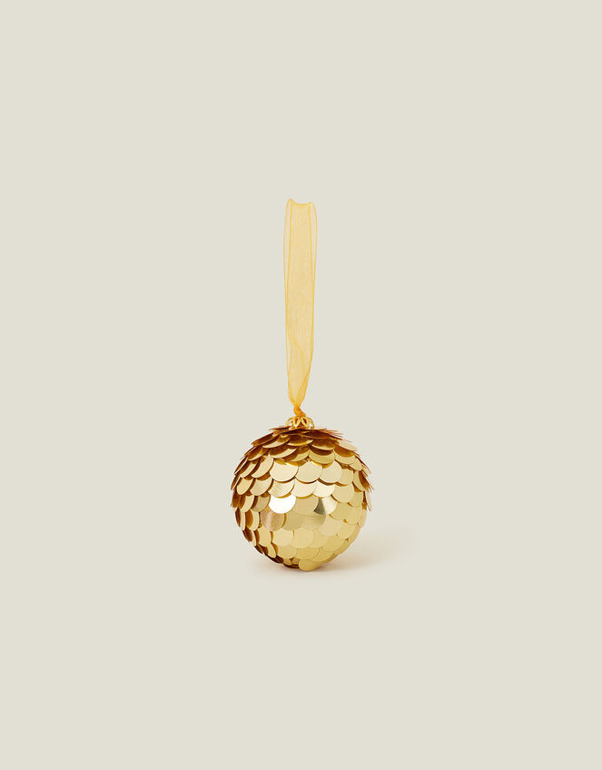 Hand-Embellished Sequin Bauble, Gold (GOLD), large
