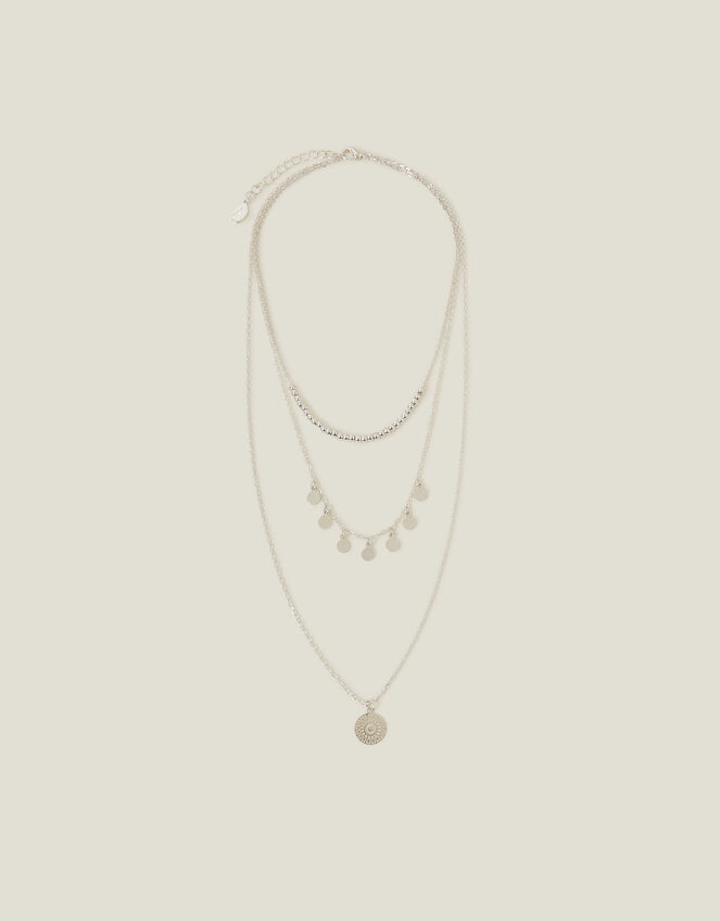 Filigree Drop Detail Layered Necklace, , large