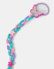 Girls Embellished Faux Hair Plait, , large