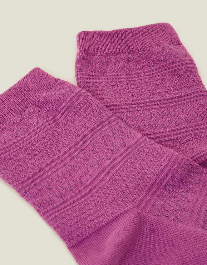 Textured Socks, Purple (PURPLE), large