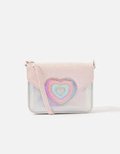 Rainbow Heart Cross-Body Bag , , large