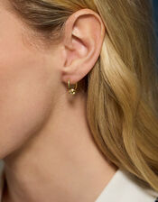 2-Pack 14ct Gold-Plated Knot Stud & Hoop Earrings, , large