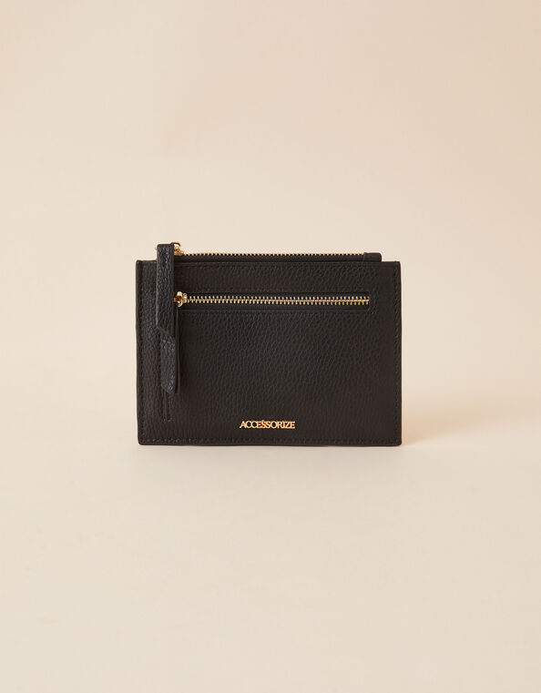 Zip Card Holder, Black (BLACK), large