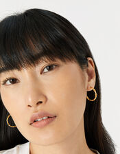 Gold-Plated Chain Hoops, , large