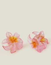 2-Pack Mini Tropical Flower Claw Clips, , large