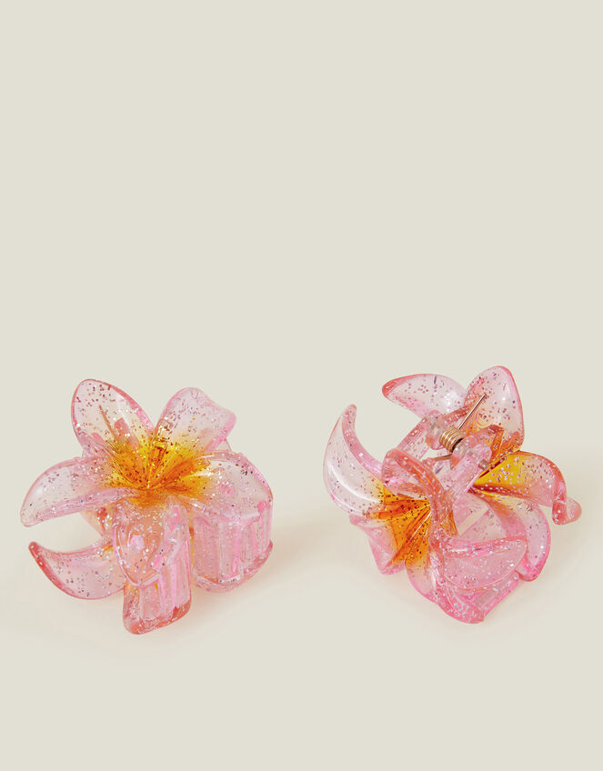 2-Pack Mini Tropical Flower Claw Clips, , large