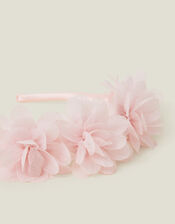 Girls Corsage Flower Crown Headband, Pink (PINK), large
