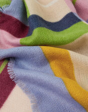Colourful Check Print Blanket Scarf, , large