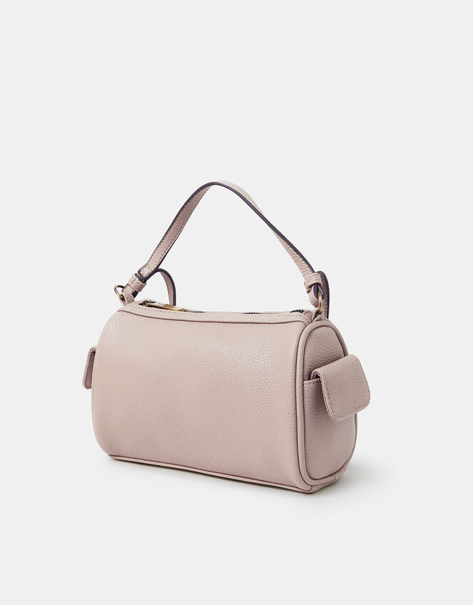 Faux Leather Crossbody Bag, Brown (MOCHA), large