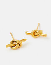Stainless Steel Knot Stud Earrings, , large