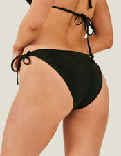 Shimmer Bikini Bottoms, Black (BLACK), large
