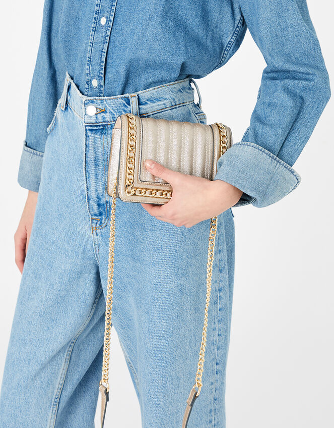 Chain Trim Bag, Gold (GOLD), large