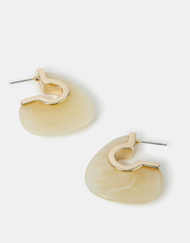 Chunky Resin Hoop Earrings, , large