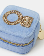 Engagement Ring Velvet Travel Jewellery Box, , large
