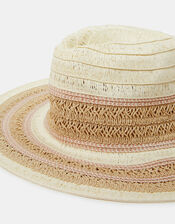 Woven Fedora Hat, , large