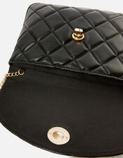 Quilted Clutch Bag, Black (BLACK), large