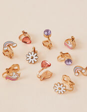 Girls Unicorn Clip-On Earrings 5 Pack, , large