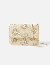 Natural Embellished Clutch Bag, Natural (NATURAL), large