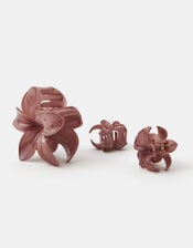 3-Pack Tropical Flower Claw Clips, , large