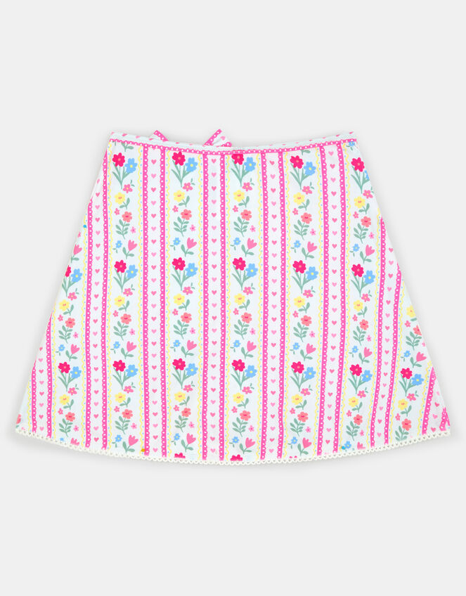 Girls Floral Print Swim Skirt, Multi (BRIGHTS MULTI), large