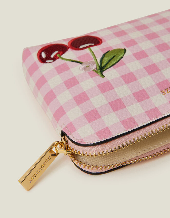 Embroidered Cherry Coin Purse, , large