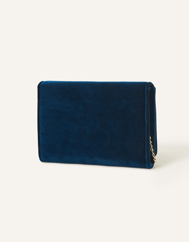 Velvet Cross Body Bag, Teal (TEAL), large