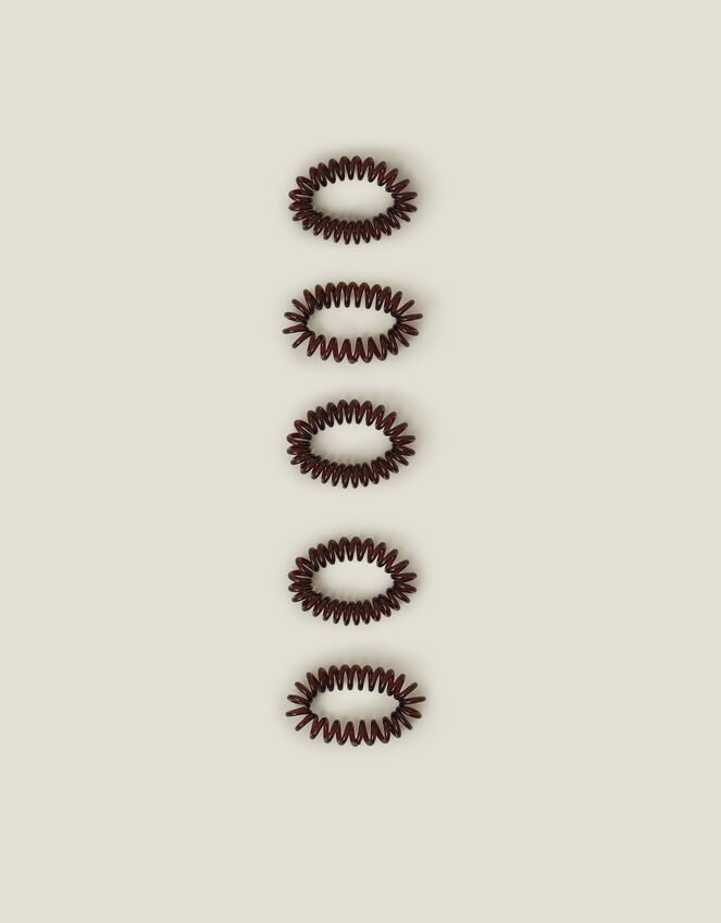 Telephone Hairband 5 Pack, Brown (BROWN), large
