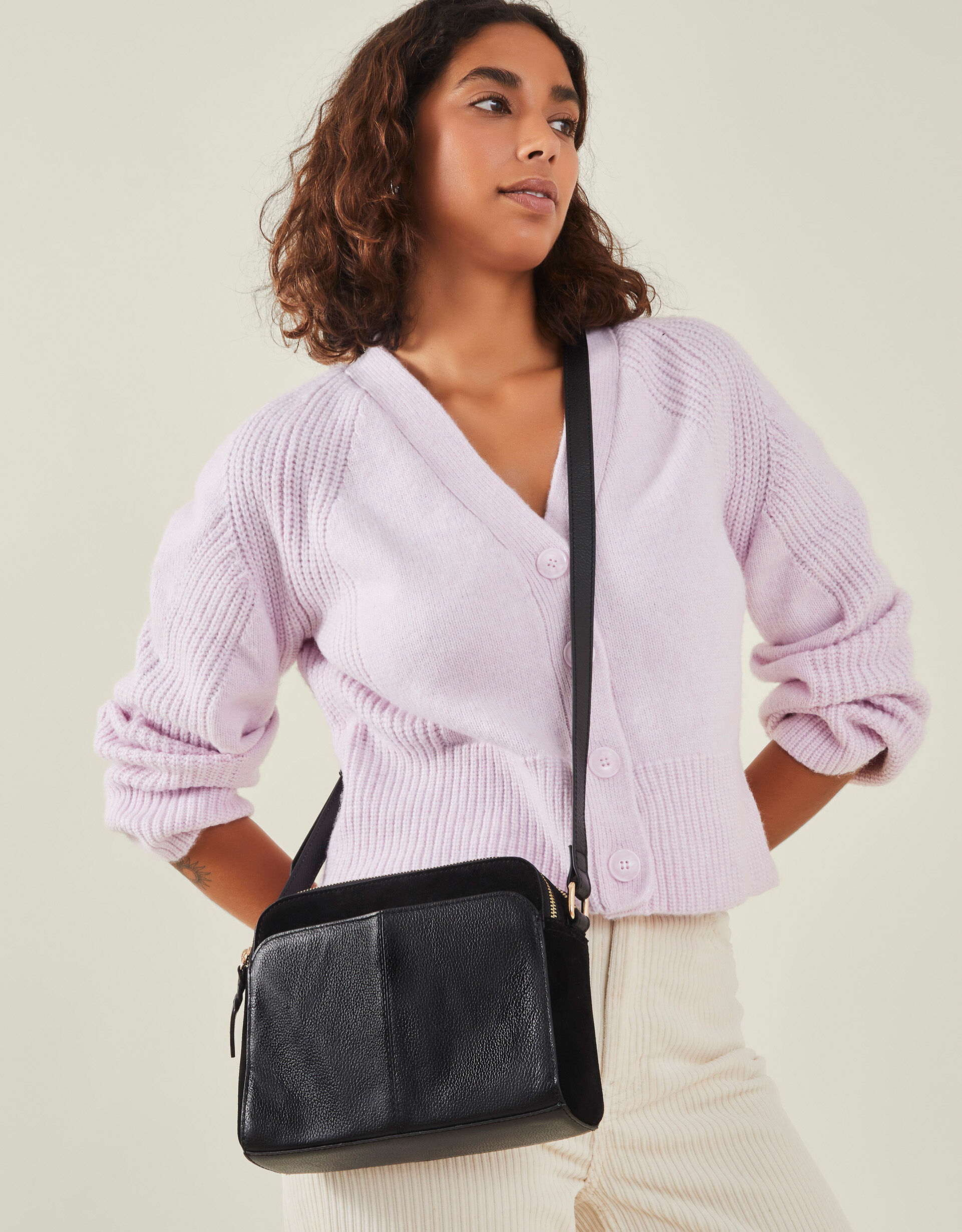 Double zip top handbag cheap
