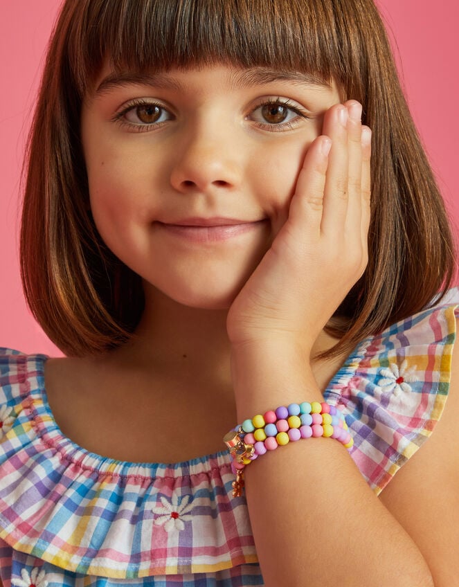 3-Pack Girls Unicorn Stretch Bracelets, , large