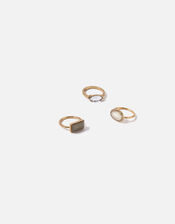Moonstone Ring Set, Multi (PASTEL-MULTI), large
