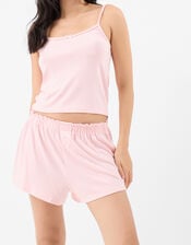 Pointelle Vest Short Pyjamas Set , Pink (PINK), large