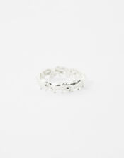 Sterling Silver Elephant Band Ring, Silver (ST SILVER), large