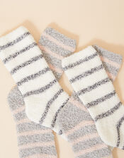 Speckled Stripe Cosy Socks Set of Two, , large