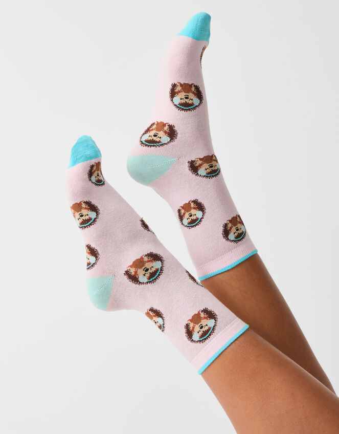 Hedgehog Print Socks , , large