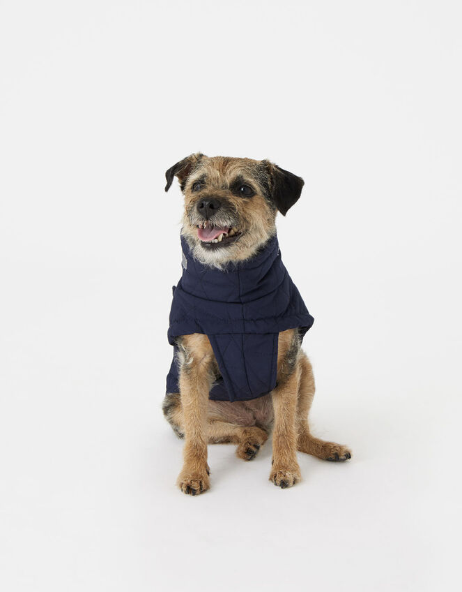 Simple Quilted Dog Jacket, Blue (NAVY), large