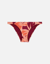 Palm Print Bikini Bottoms, Orange (RUST), large