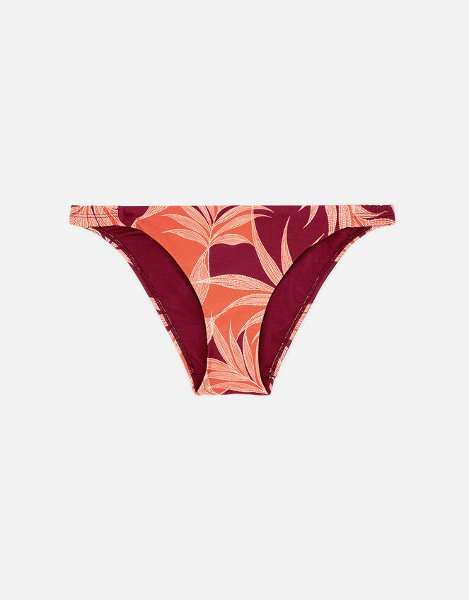 Palm Print Bikini Bottoms, Orange (RUST), large