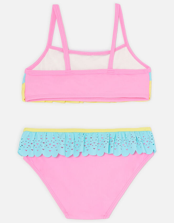 Girls Laser Cut Bikini Set, Multi (BRIGHTS-MULTI), large