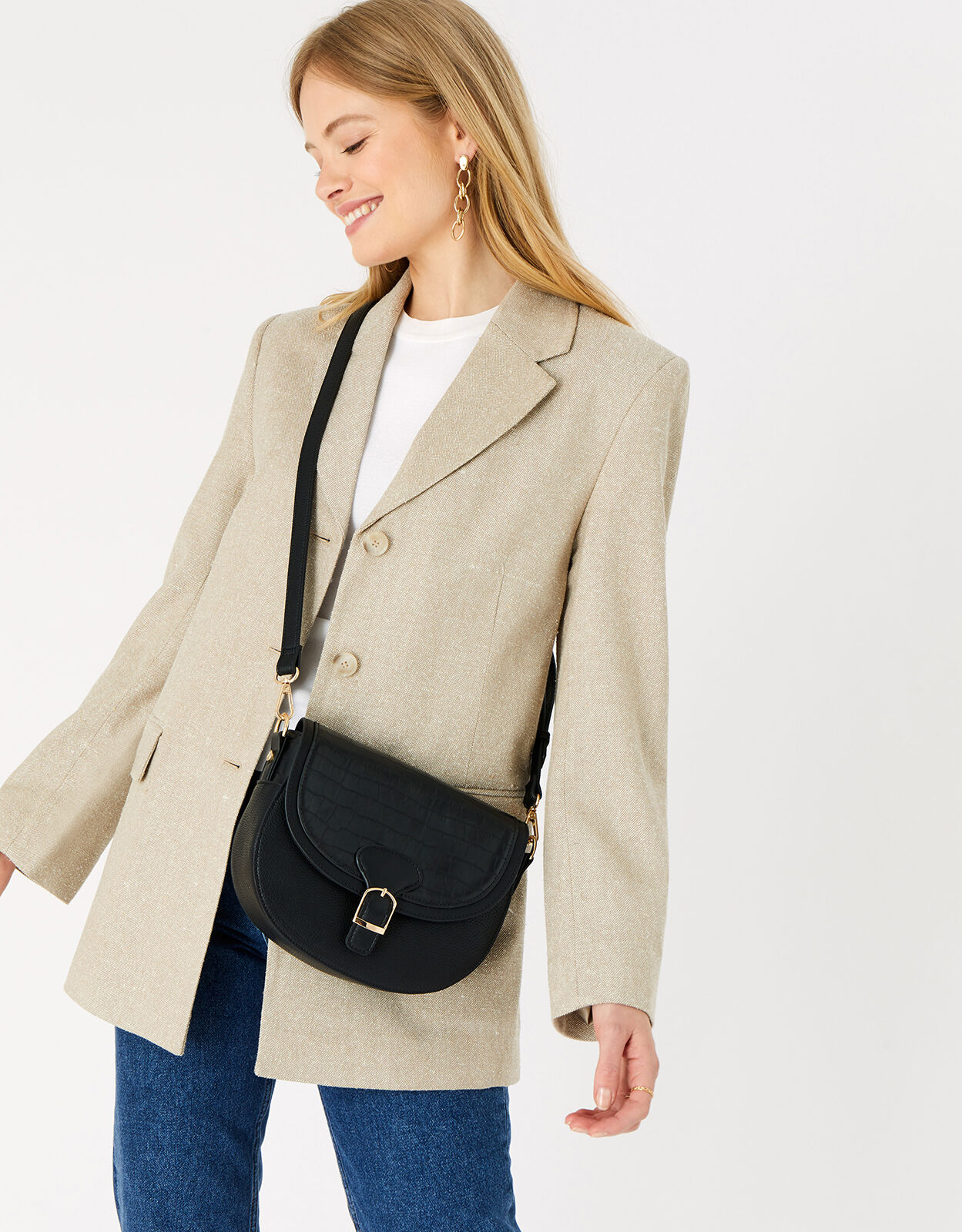 Nicola Saddle Cross Body Bag Cross body bags Accessorize ROI