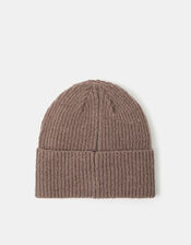 Heart Embroidered Beanie Hat, Mink (MINK), large