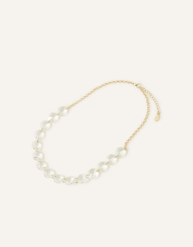 Crystal Beaded Collar Necklace, , large