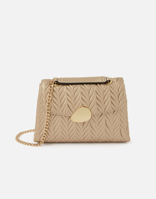 Pleated Ayda Bag, Gold (GOLD), large