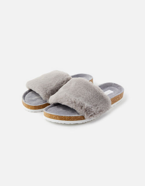 grey slider slippers