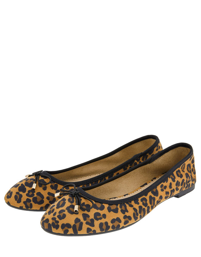 Sophia Leopard Bow Ballerina Flats, Leopard (LEOPARD), large