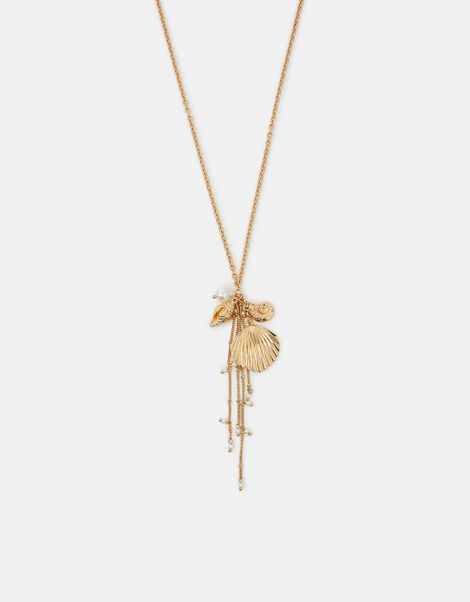 Ocean Charm Pendant Necklace Gold, , large
