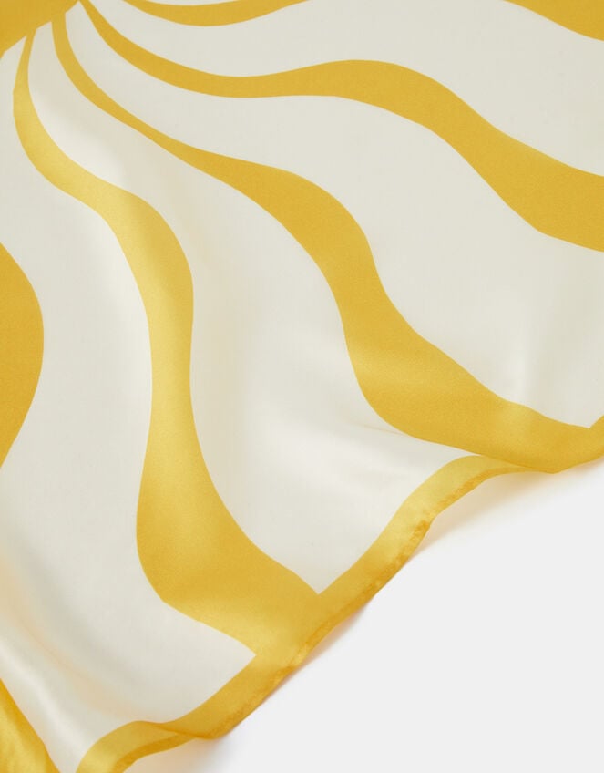 Sun Stripe Square Satin Scarf, , large